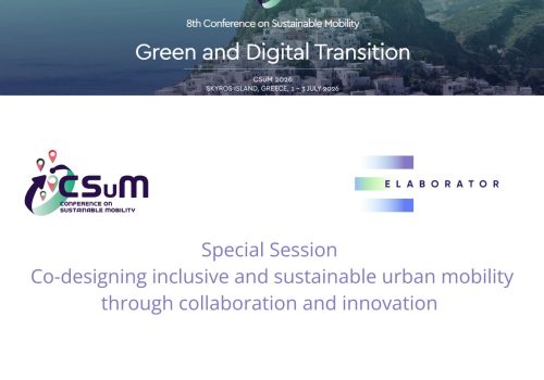 Special Session Co-designing inclusive and sustainable urban mobility through collaboration and innovation - 1